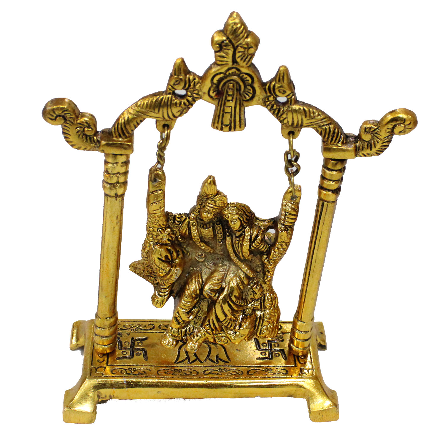 Metal Gold Radhna Krishna on Swing