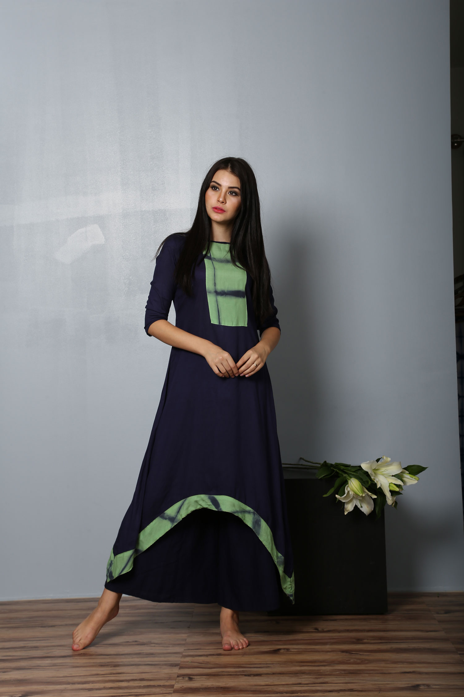 Midnight rayon tunic