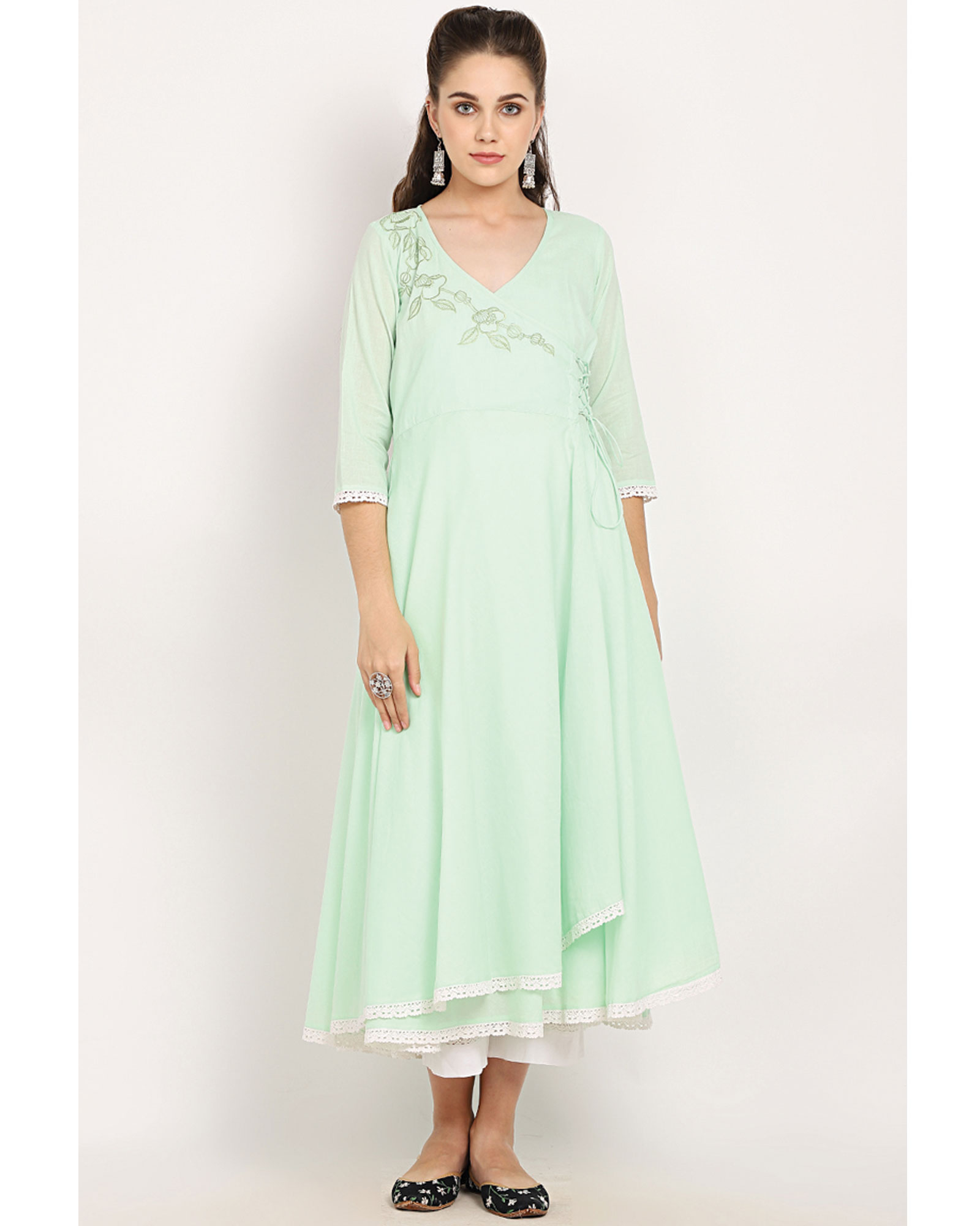 Mint crochet suit set