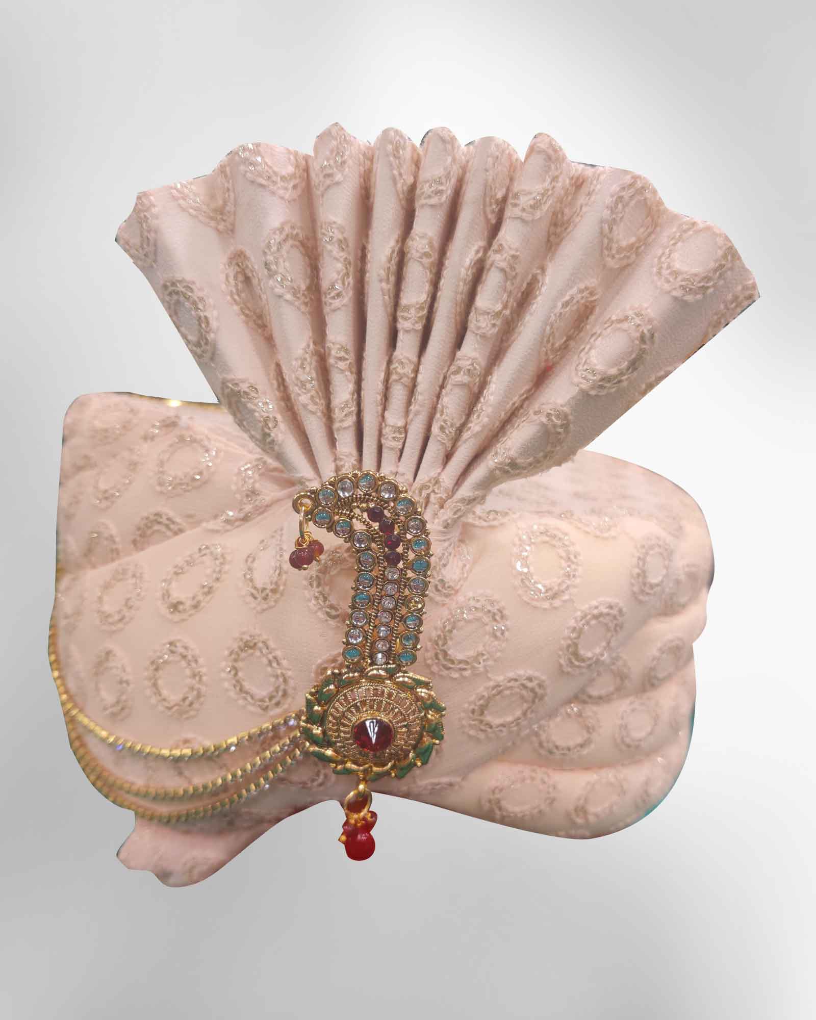 Cream Thread Work Safa 105610