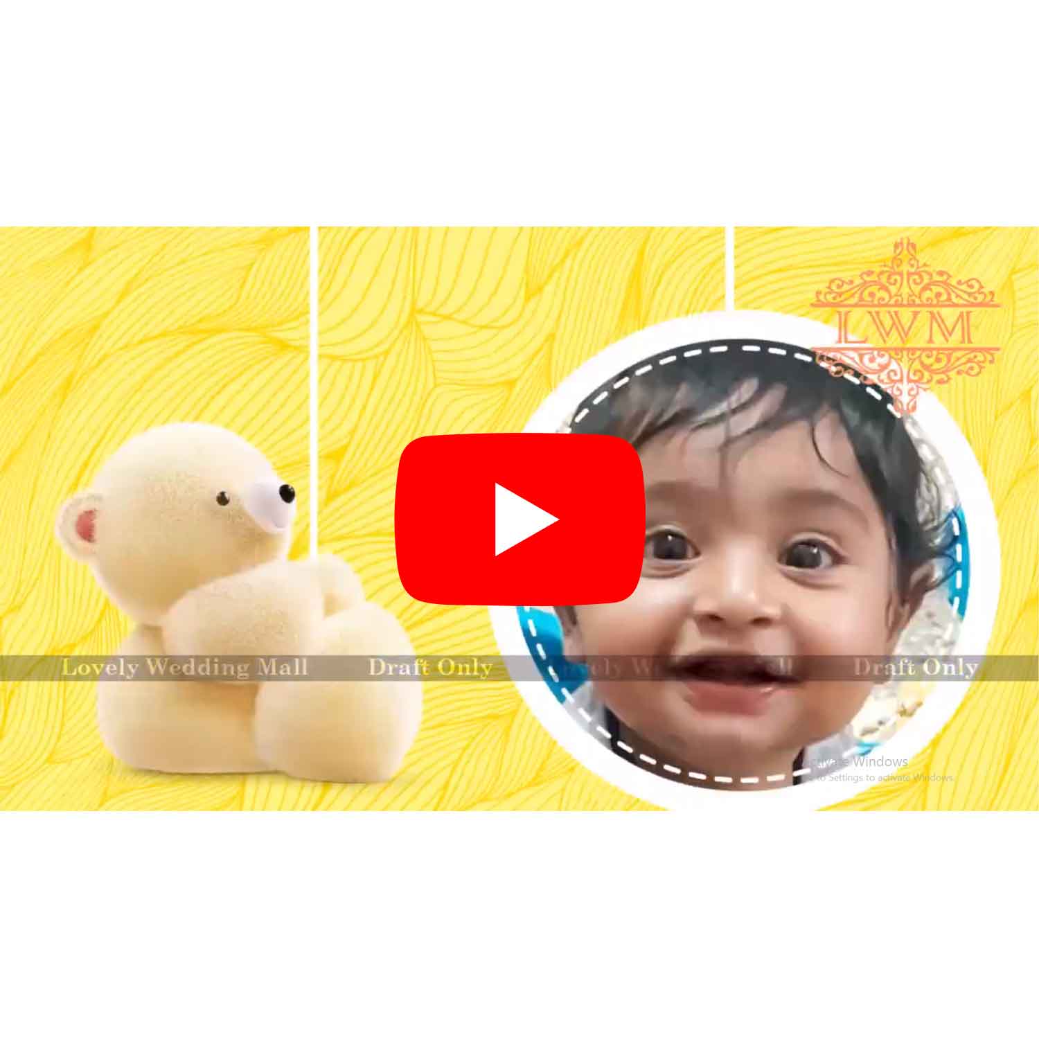 Horizontal First Birthday Invitation