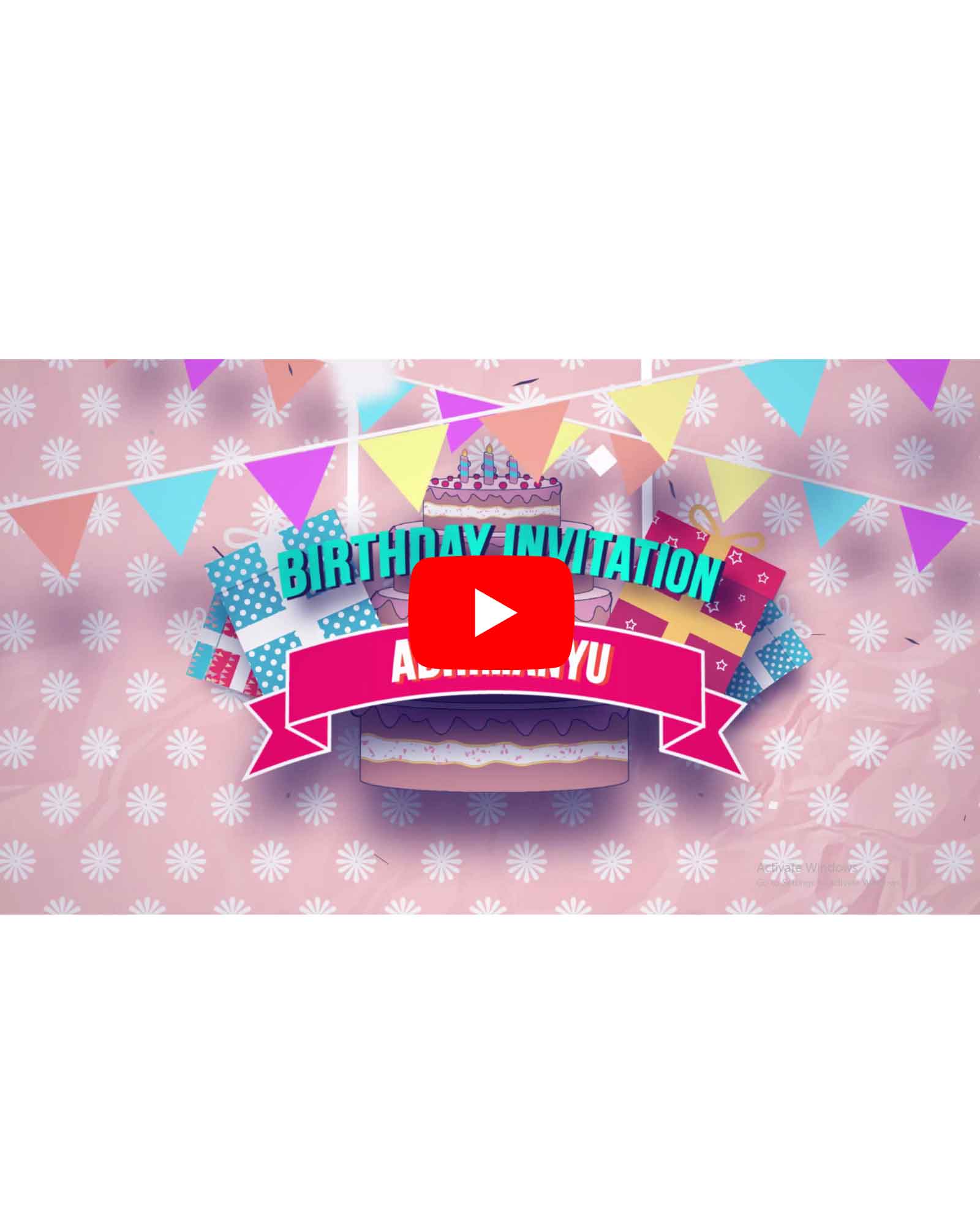 Party Theme Birthday Invitation