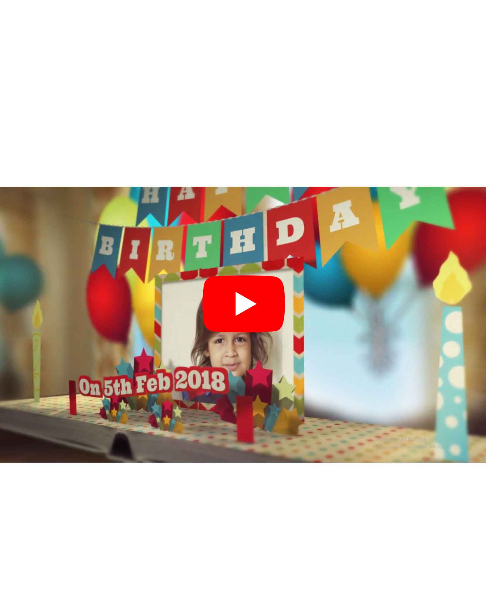 Pop Book Theme Birthday Invitation