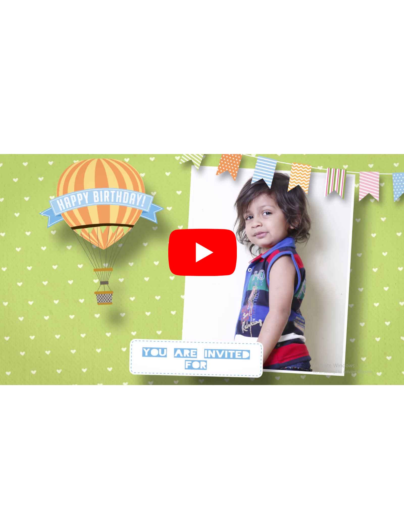 Cartoon Theme Birthday Invitation