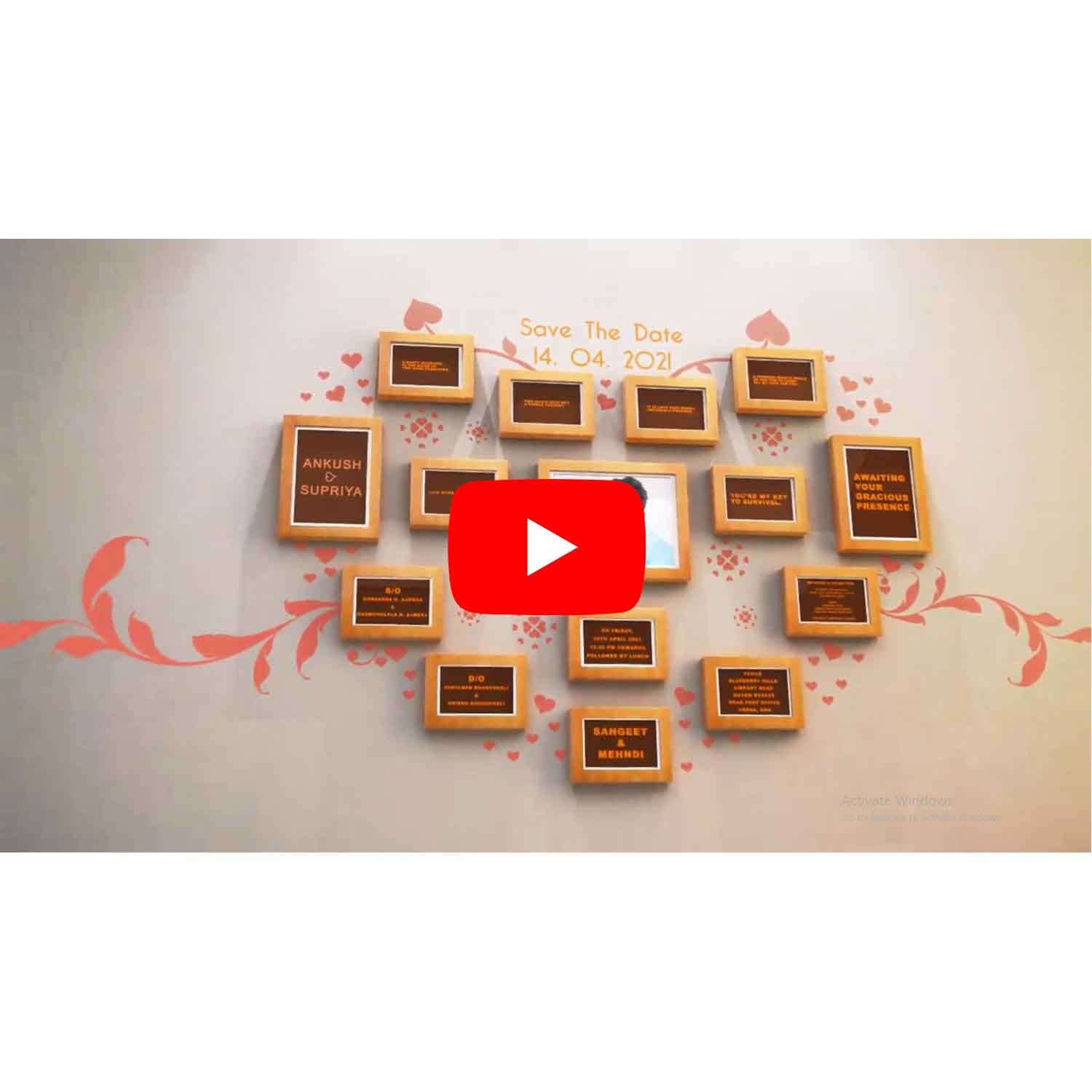 Frame Theme Wedding Invitation 