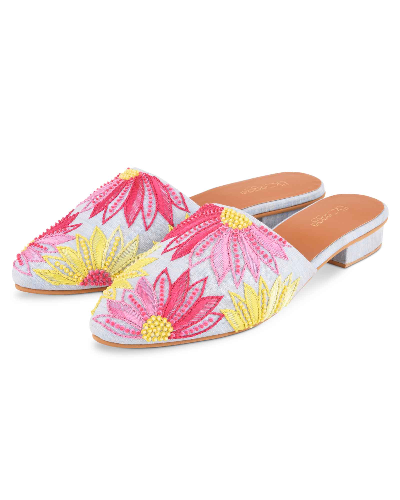 Multicolor Pop Floral Mules 