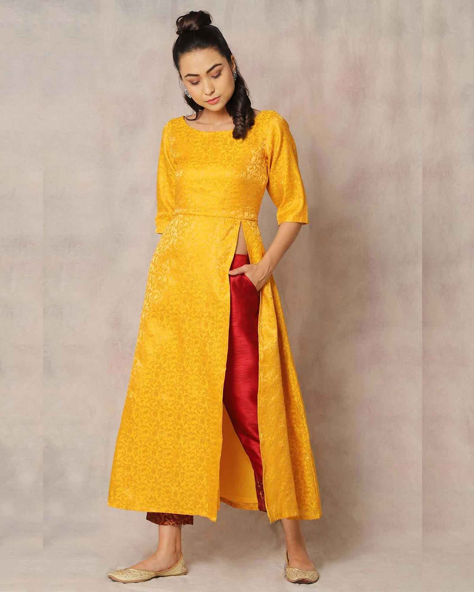 Poppy Side Slit Kurta and Pant Set