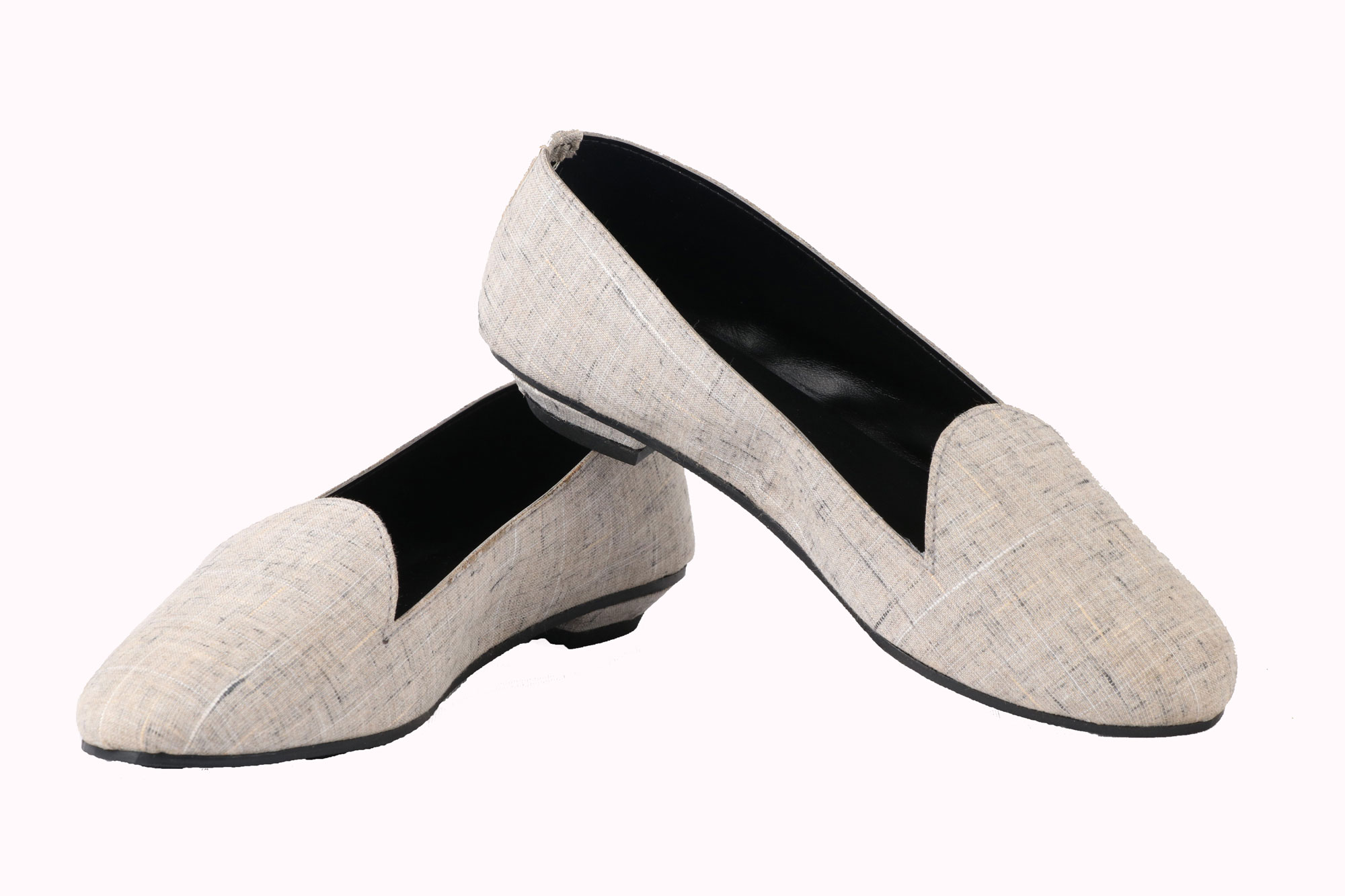 Checks Print Grey Loafers