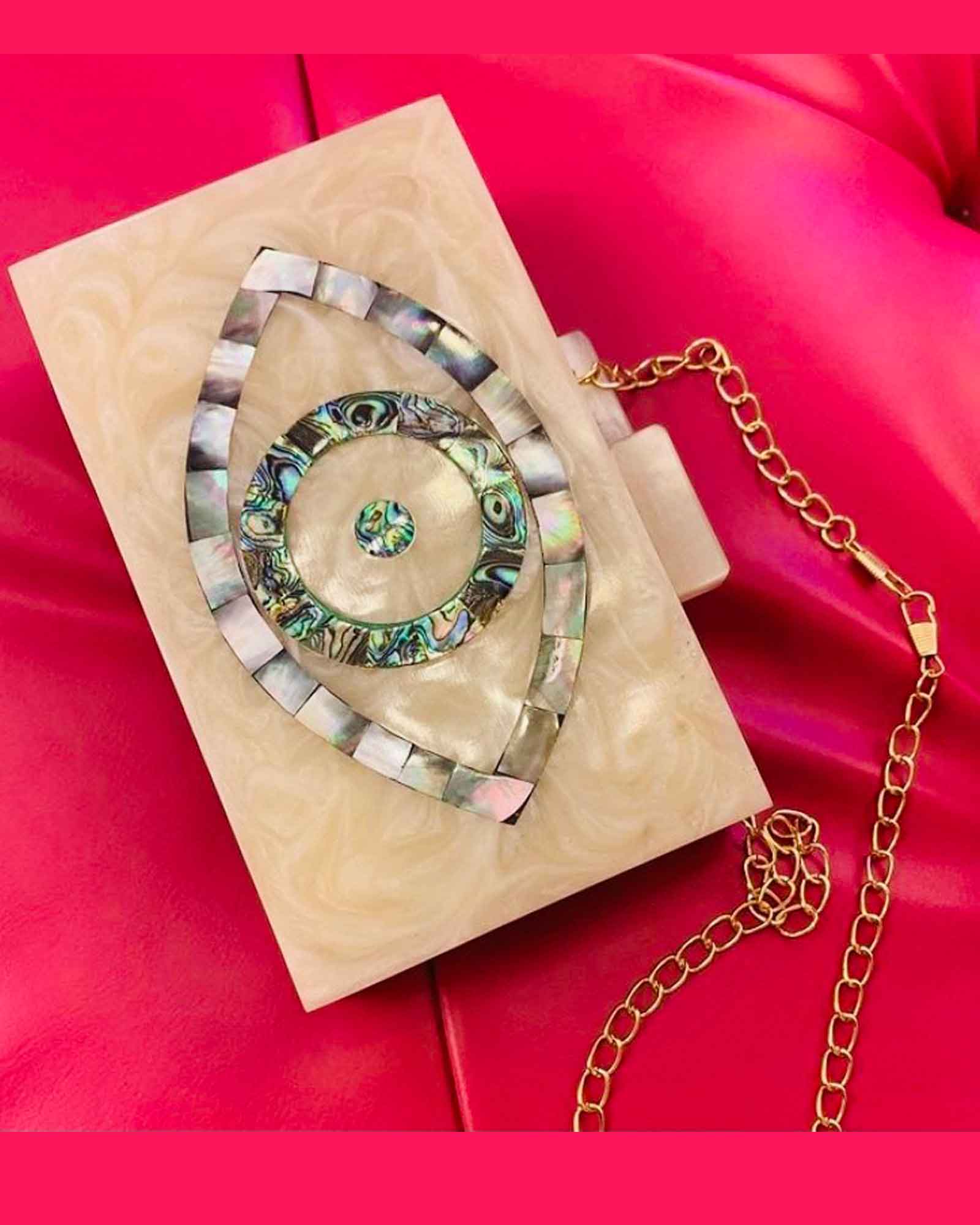 Evil Eye Clutch on Resin Base