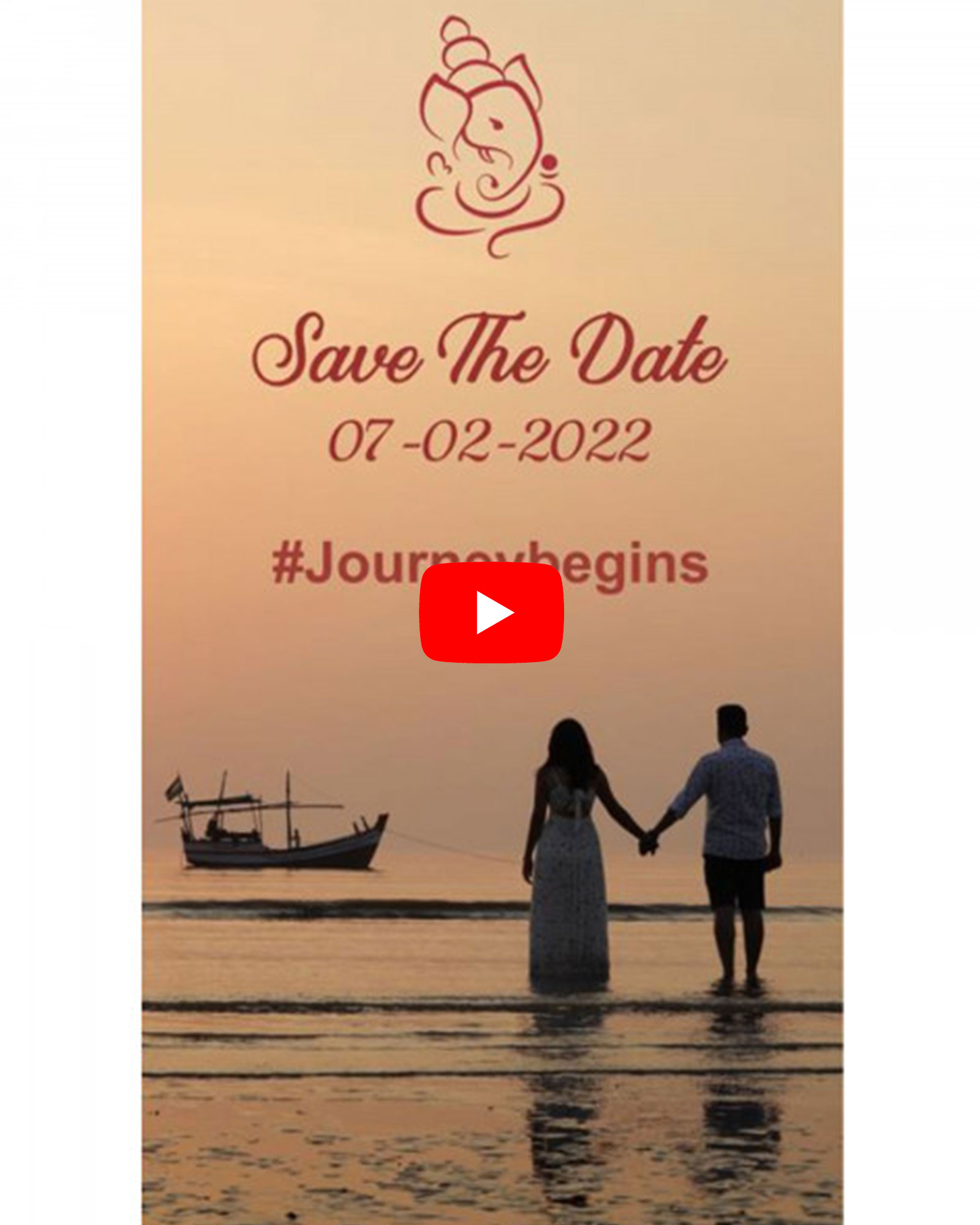 Pastle Shades Wedding Journey Theme Invitation