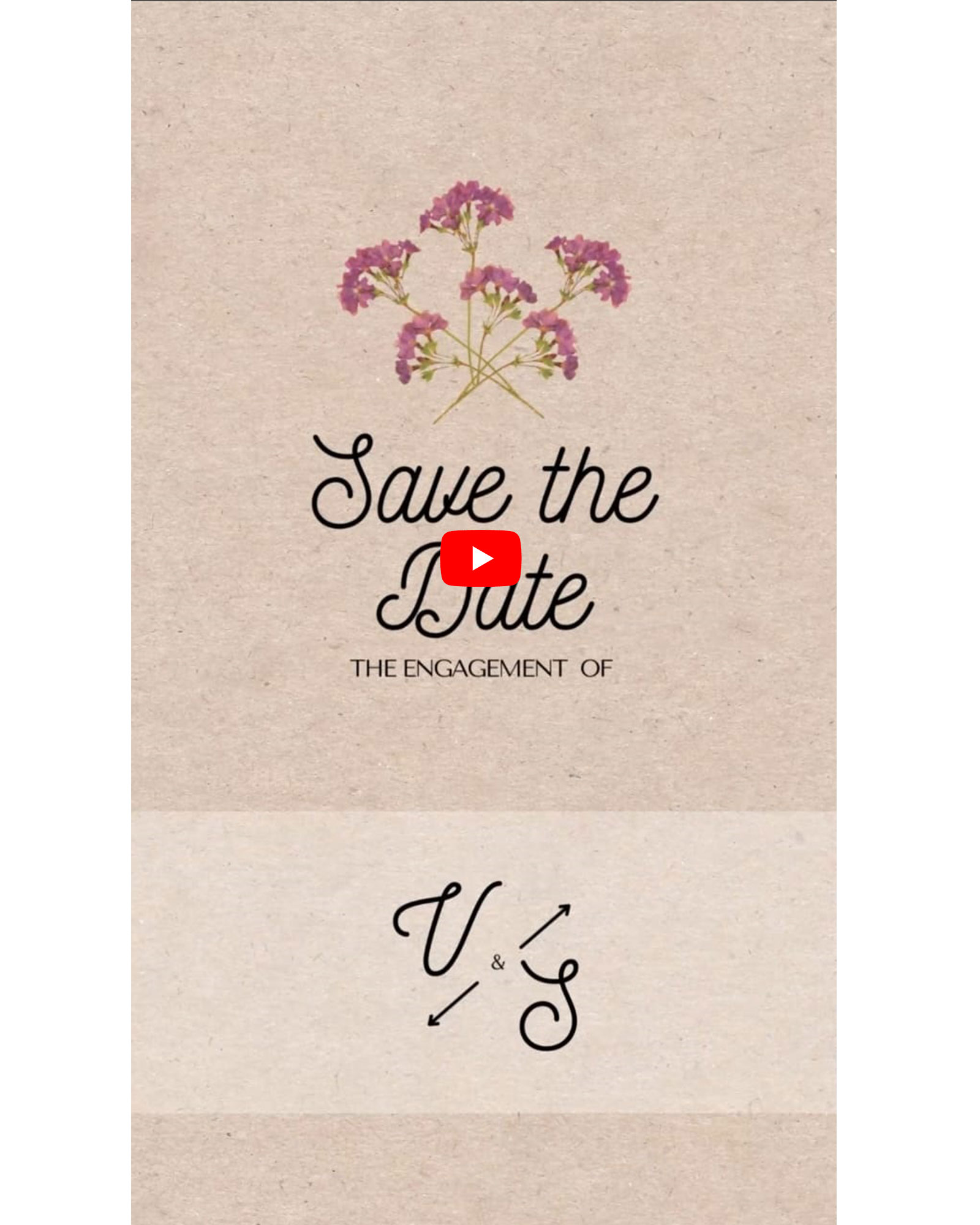 Pastel Pink Theme Engagement E - invitation (Save The Date 9)