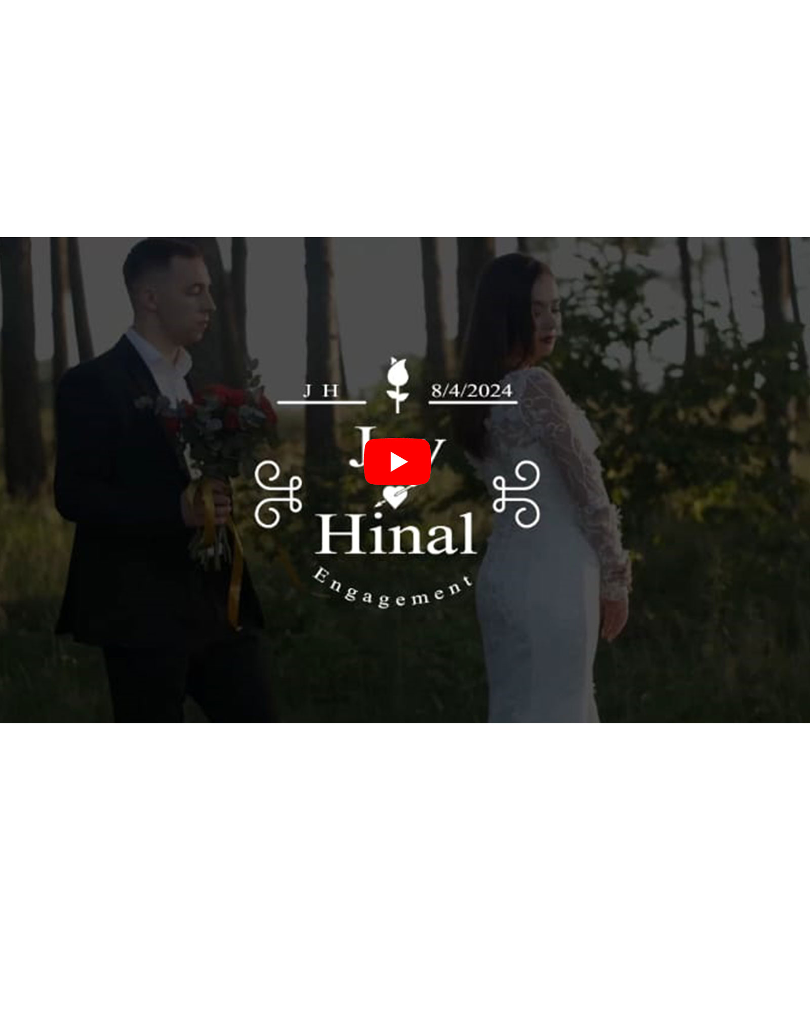 Horizontal Wedding / Engagement Short E - invitation 