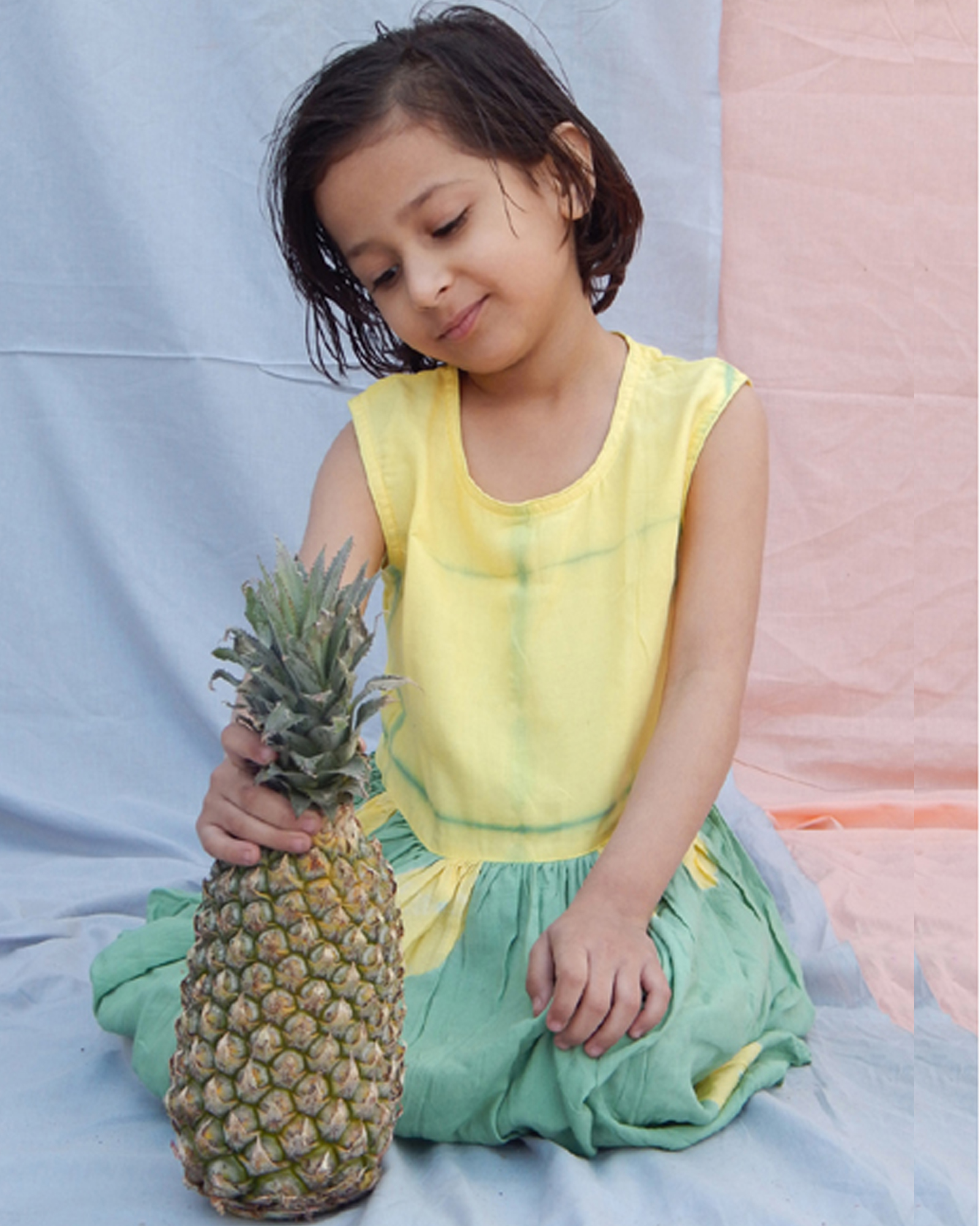 Yellow Tie-Dye Dress