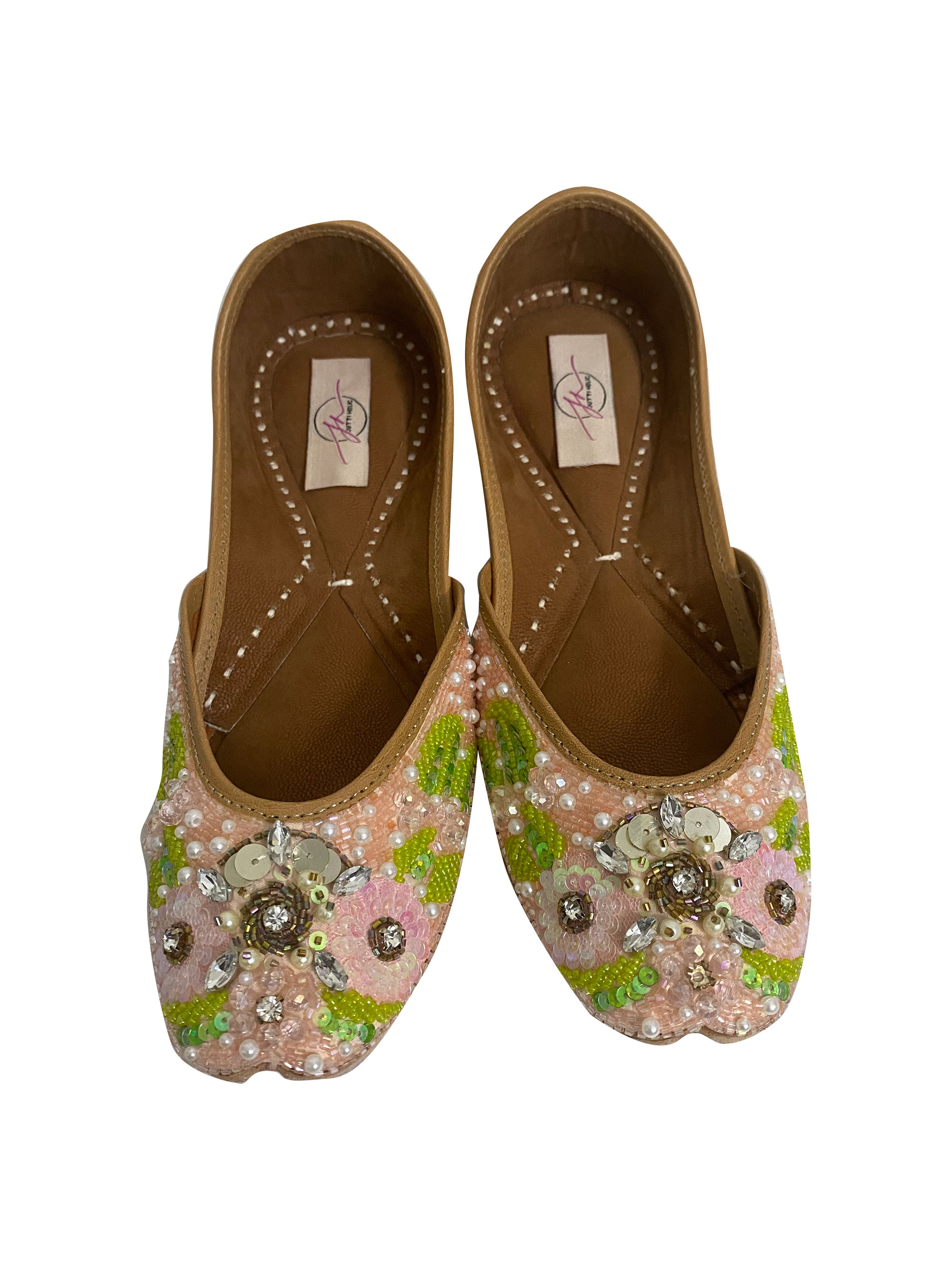 Peach Electrifying Juttis