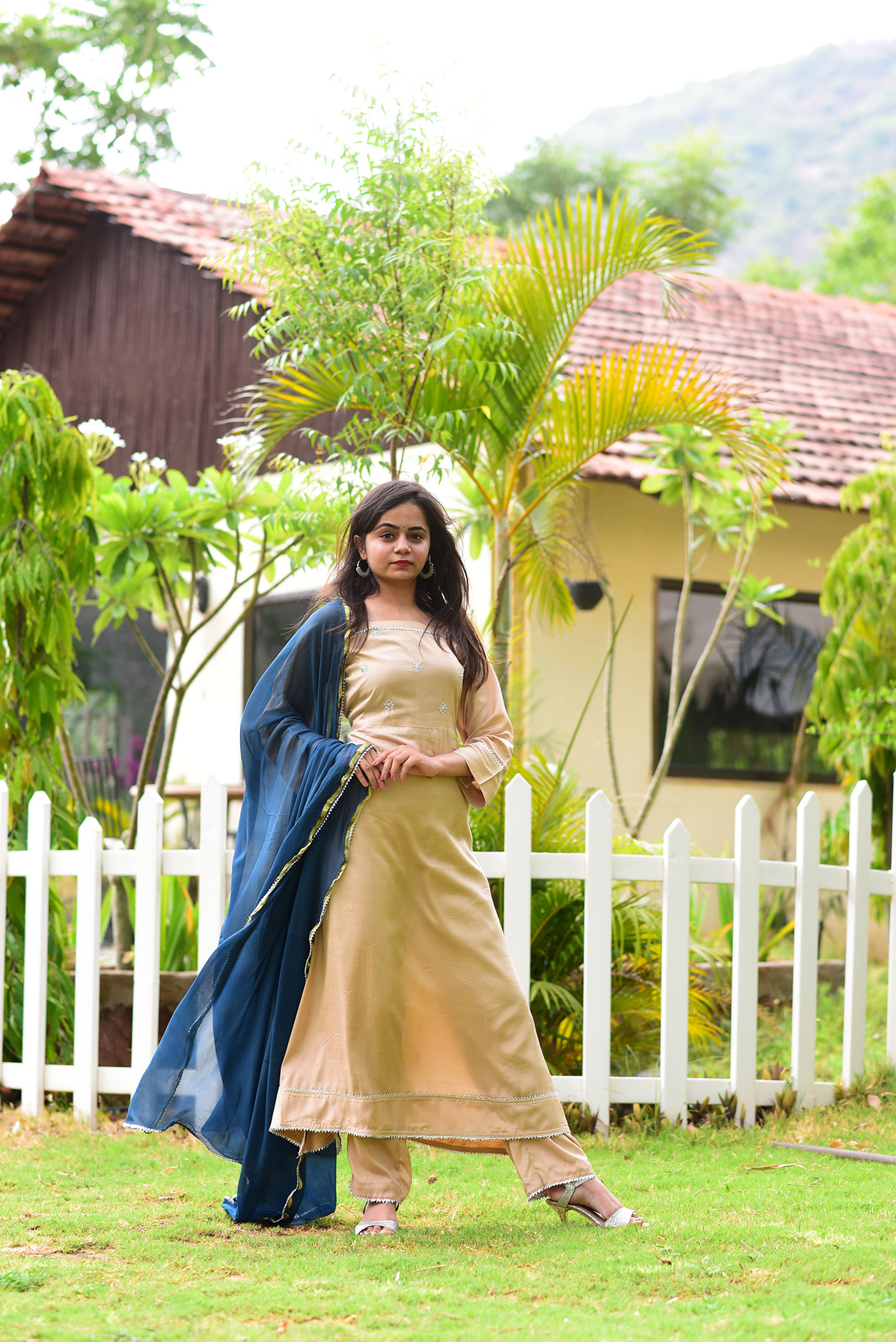 Golden Kurta Set with Dupatta