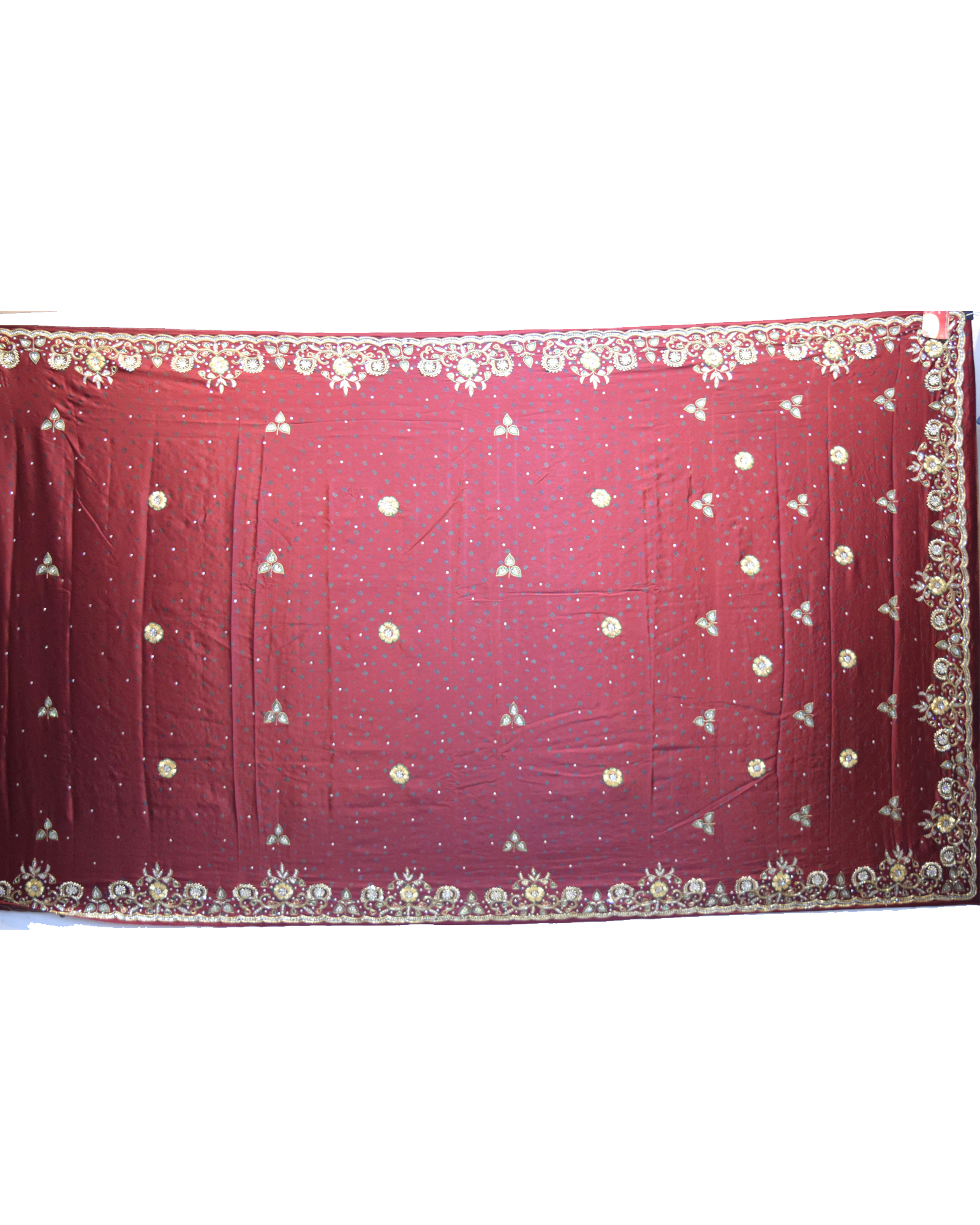 All Over Maroon Dani Zardoshi Work Gaji Silk Gharchola